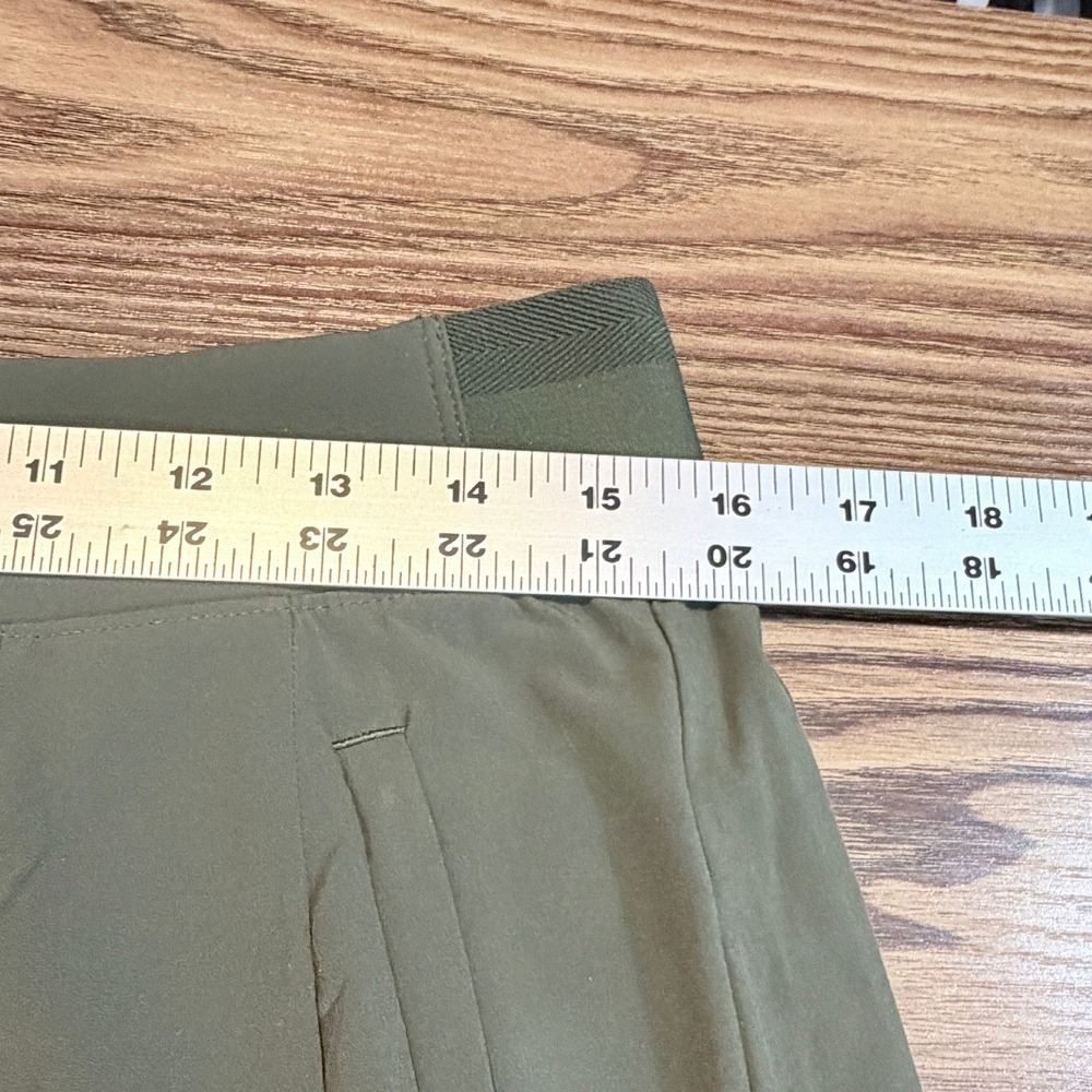 Athleta Green Solid Polyester Brooklyn Womens Wide Leg Pants 10 - Picture 8 of 10